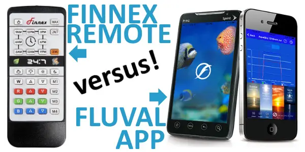 Fluval Plant 3.0 Android iOS app vs Finnex Planted+ 24/7 CC remote control